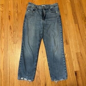 Good American Distressed Blue Jeans